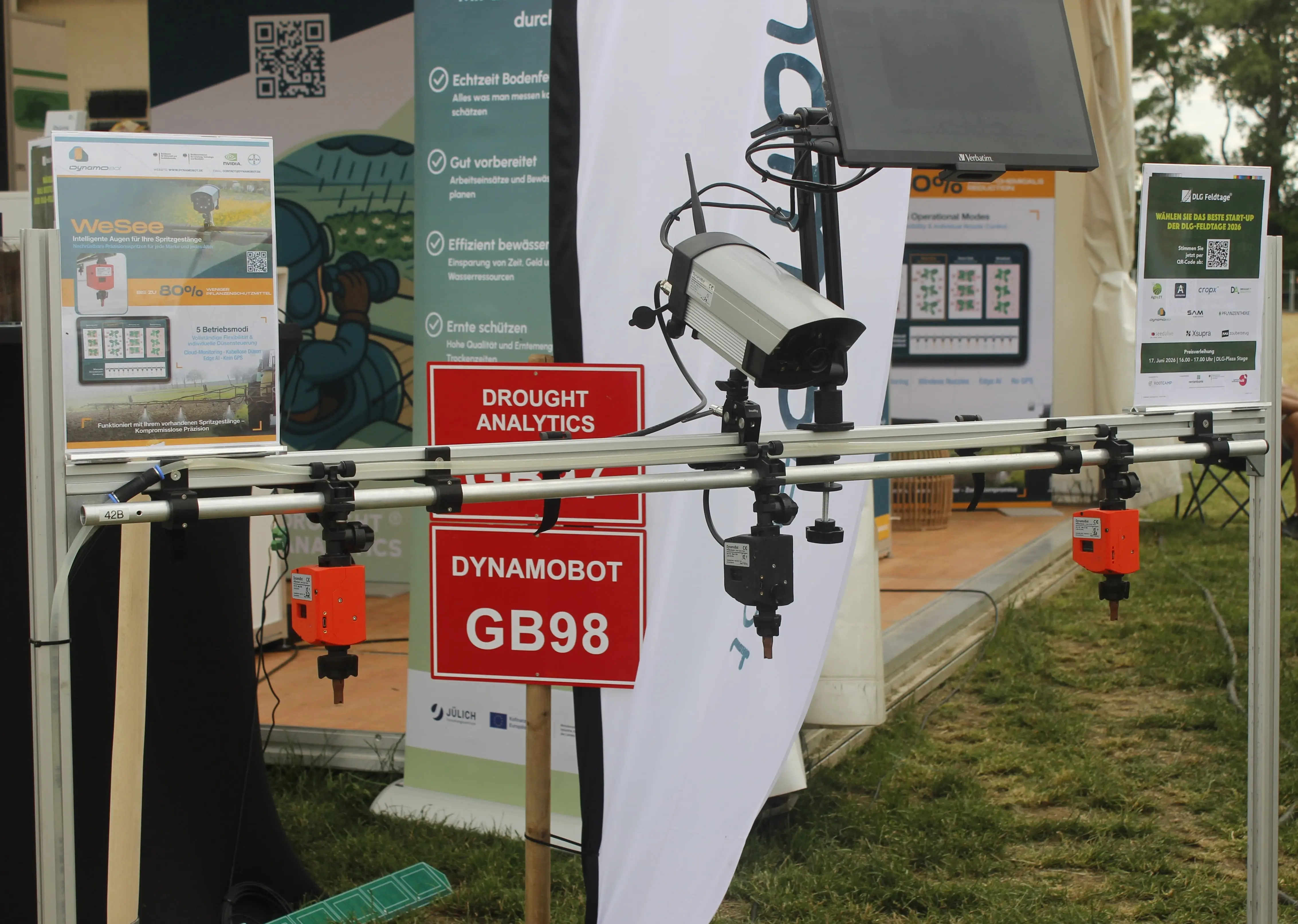 WeSee Nachrüstsystem für Spot-Spraying am DynamoBot Stand bei den DLG-Feldtagen 2026